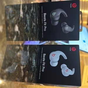 2 pair Beats Fit Pro noise canceling earbuds. Boxes unopened.
